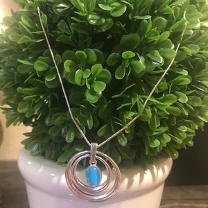Blue and silver necklace